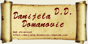 Danijela Domanović vizit kartica